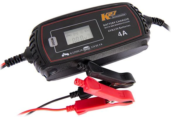 K27 Akkulaturi 4A 6/12V LCD-näytöllä 1 K27 Akkulaturi 4A 6/12V LCD-näytöllä